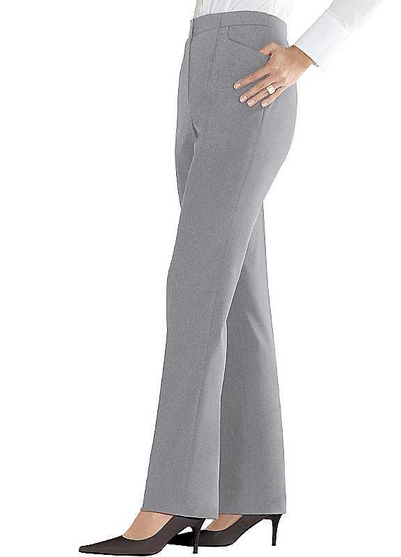 Slim Fit Smart Trousers - Silver Grey - Size 28 on Productcaster.