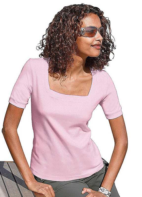 Square Neck Essential Top - Pink - Size 28 on Productcaster.