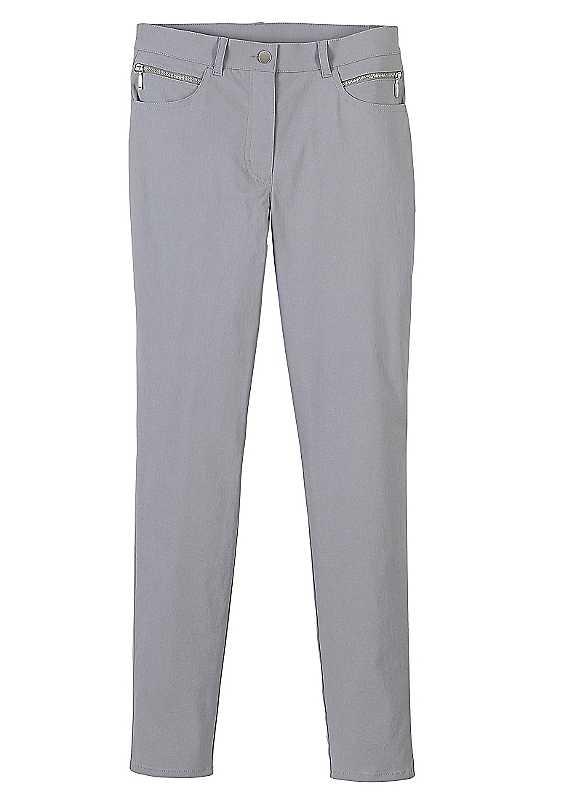 Stehmann Stretch Fabric Trousers - Grey - Size 16 on Productcaster.