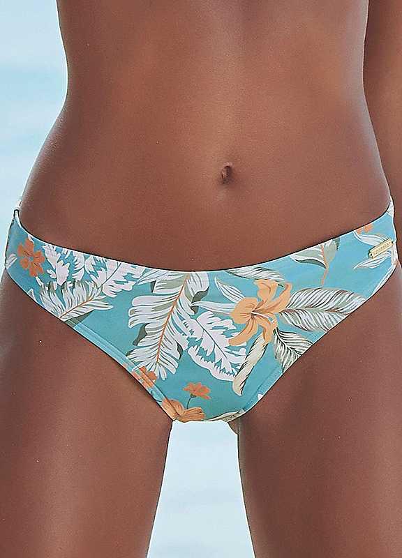 Sunseeker Tropical Print Bikini Bottoms - Blue Print - Size 14 on Productcaster.