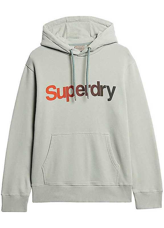 Superdry Large Logo Hoodie - Grey - Size XXL on Productcaster.