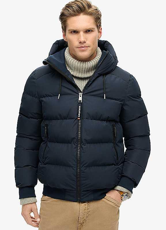 Superdry Sports Puffer Bomber - Eclipse Navy - Size L on Productcaster.