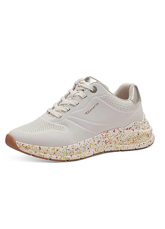 Tamaris Lace-Up Trainers - Multi - Size 5 on Productcaster.