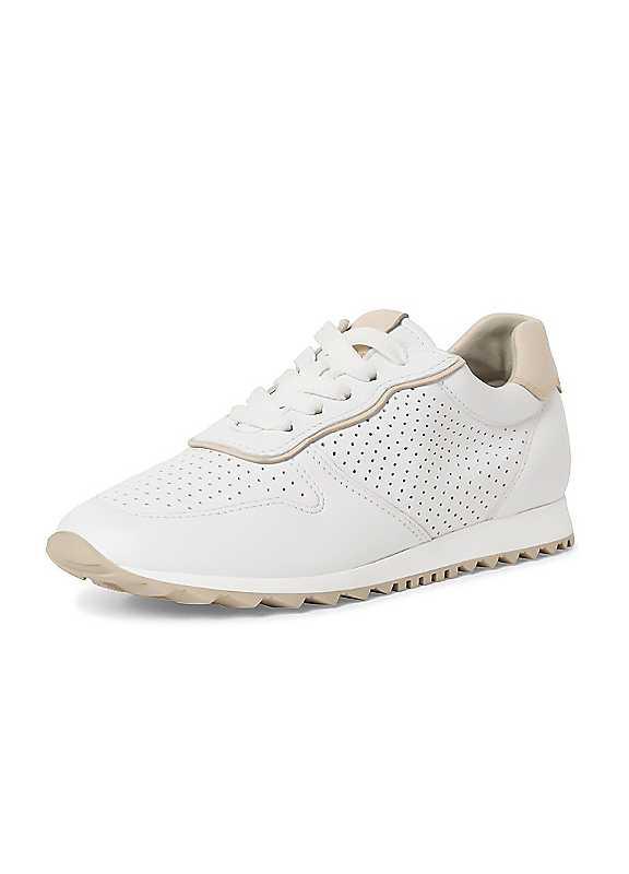 Tamaris Lace-Up Trainers - White - Size 7 on Productcaster.