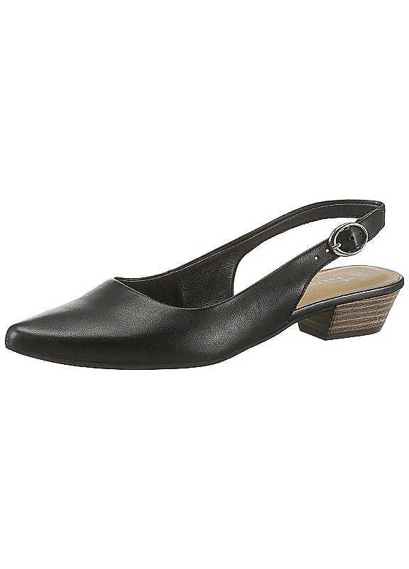 Tamaris Slingback Shoes - Black - Size 4 on Productcaster.