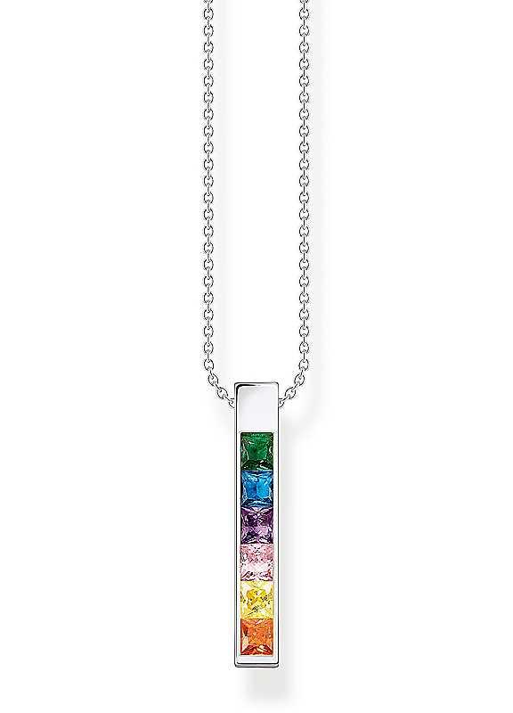 THOMAS SABO Necklace with Colourful Stones - Silver/Blue on Productcaster.