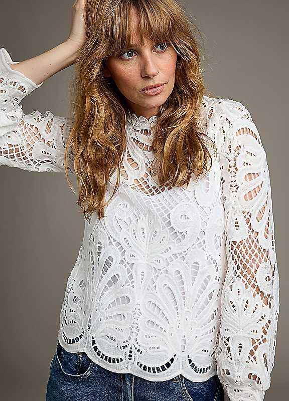 Together White Lace Blouse - Size 8 on Productcaster.