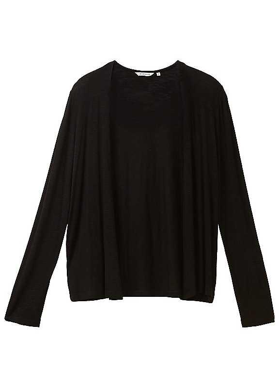 Plus Size Tom Tailor Cardigan - Black - Size XL on Productcaster.