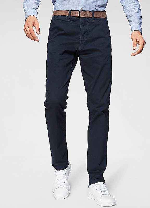 Tom Tailor Denim Chinos with Belt - Navy - Size 32R on Productcaster.