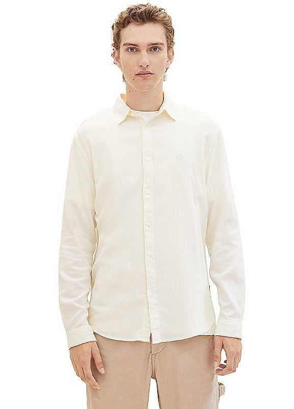 Tom Tailor Long Sleeve Shirt - Off White - Size XXL on Productcaster.