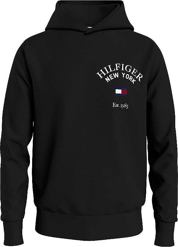 Tommy Hilfiger ARCHED VARSITY Hoodie - Black - Size XL on Productcaster.