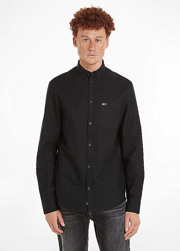 Tommy Jeans Oxford Shirt - Black - Size XXL on Productcaster.