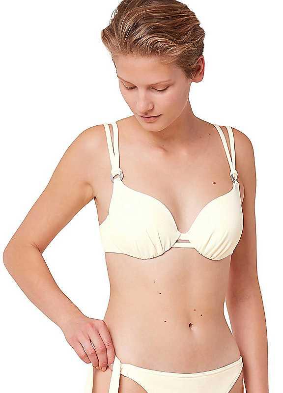 Triumph Underwire Bikini Top - Off White - Size 16DD on Productcaster.