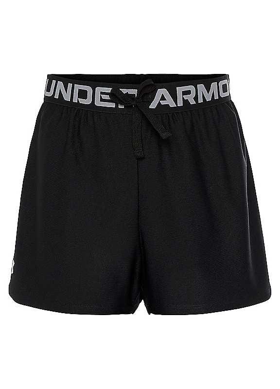 Under Amrour Kids Logo Print Shorts - Black - Size M/11Y on Productcaster.