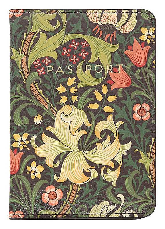 William Morris Passport Case - Green Multi on Productcaster.