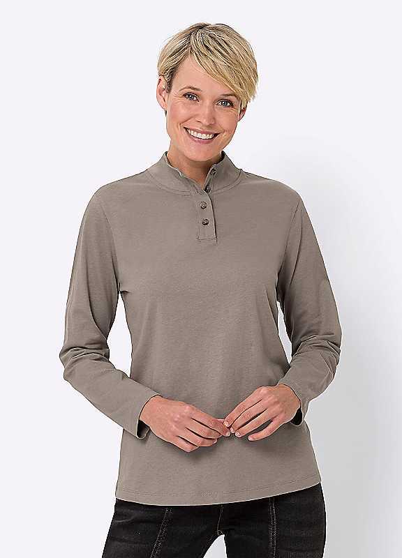 Witt Cotton Long Sleeve Top - Brown - Size 12 on Productcaster.