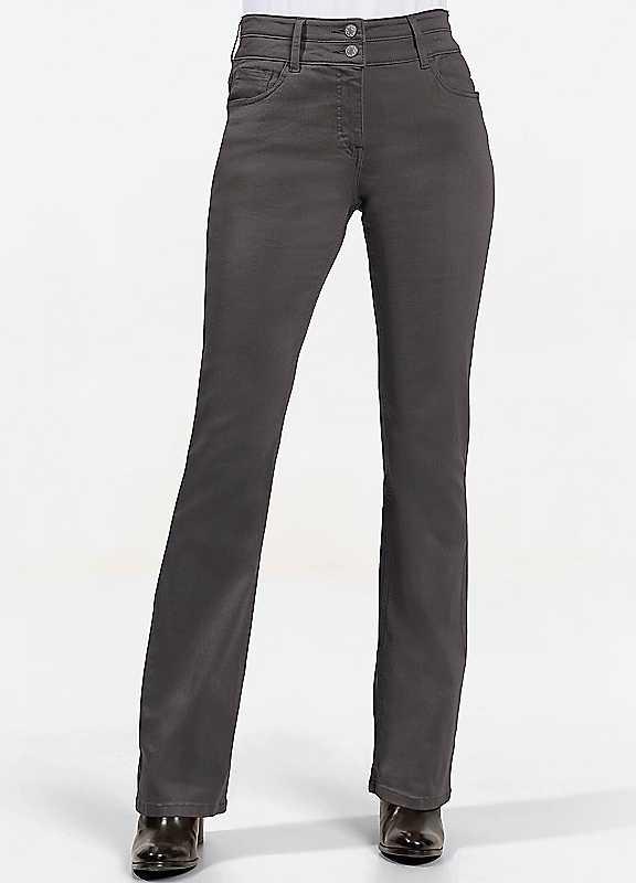 Witt High Waist Bootcut Jeans - Anthracite - Size 18P on Productcaster.