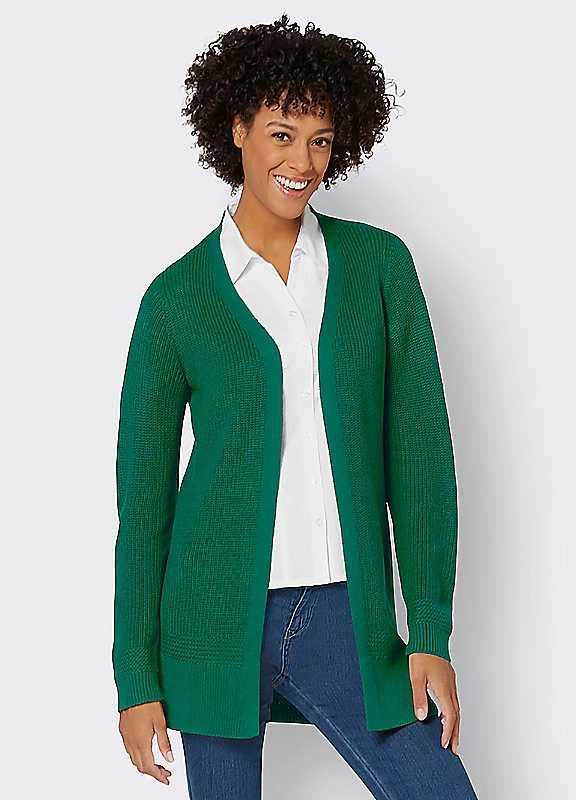 Witt Longline Edge to Edge Cardigan - Green - Size 16 on Productcaster.