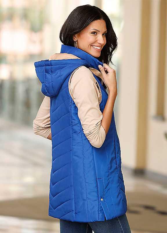 Witt Longline Hooded Gilet - Royal Blue - Size 24 on Productcaster.