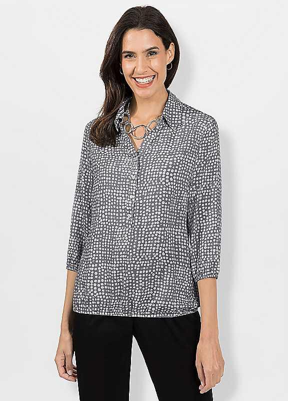 Witt Polka-Dot Blouse - Grey - Size 22 on Productcaster.