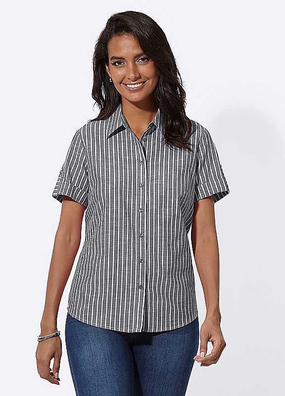 Witt Striped Blouse - Navy Stripe - Size 24 on Productcaster.