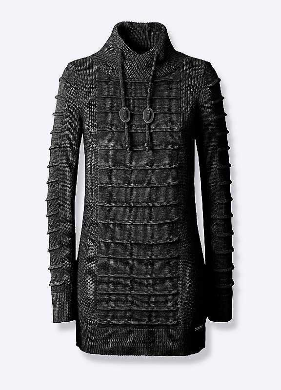 Witt Textured Long Sweater - Black - Size 14 on Productcaster.