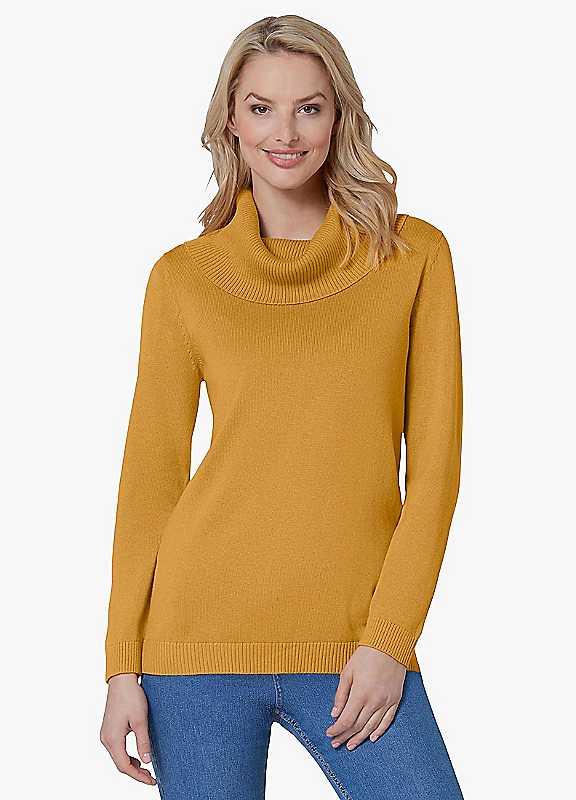 Witt Turtleneck Sweater - Ochre - Size 16 on Productcaster.