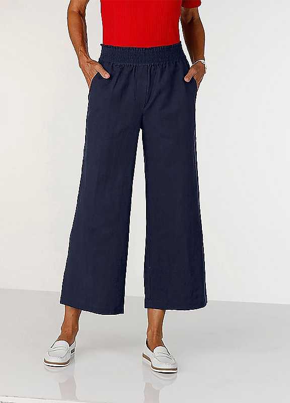 Witt Wide Leg Culottes - Navy - Size 24 on Productcaster.