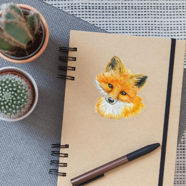 Aquarell Tiere, Aquarell | Sticker | Fox-aquarell-wildes Tier-liebhaber-geschenk-idee on Productcaster.