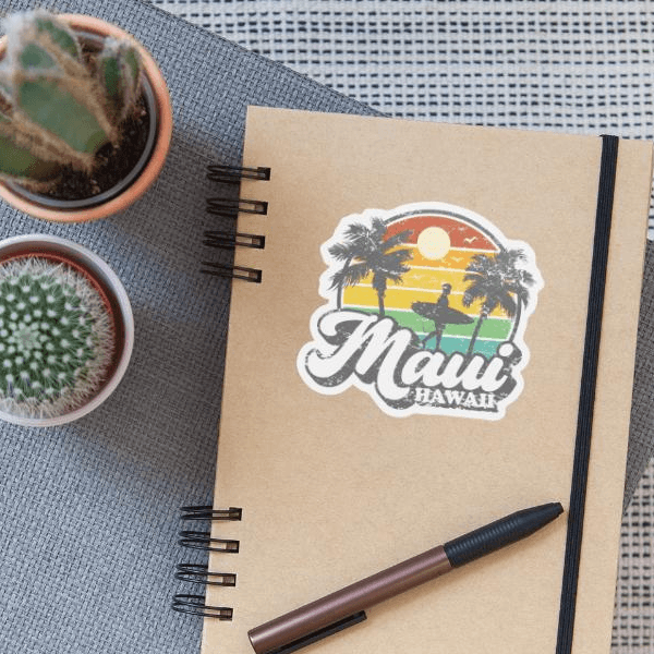 Vintage | Sticker | Maui Hawaii Surfen 70er Jahre Strand Retro Vintage on Productcaster.