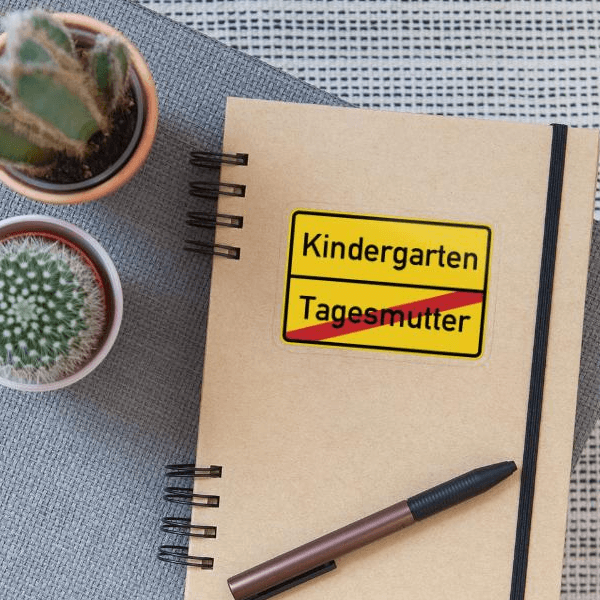 Tagesmutter Kindergarten, Tagesmutter | Sticker | Ortsschild Tagesmutter Kindergarten on Productcaster.