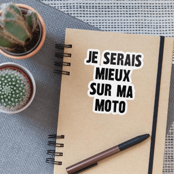 Moto Humour, Moto | Autocollants | Je Serais Mieux Sur Ma Moto on Productcaster.