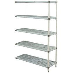 Metromax Q Polymer Shelving 5-Tier Add-On Unit , HuntOffice.co.uk on Productcaster.