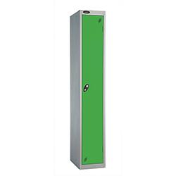 Probe 1 Door Locker Cam Lock ACTIVECOAT W305xD460xH1780mm Silver Body Green Door , HuntOffice.co.uk on Productcaster.