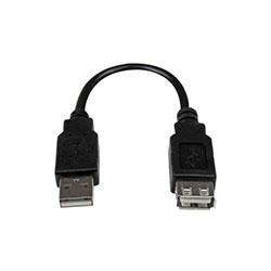 StarTech 6in USB 2.0 Extension Adapter Cable A to A M/F Type A Male USB Type A Female USB 15.24cm Gray , HuntOffice.co.uk on Productcaster.