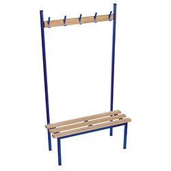 Evolve Solo Bench 1500x400mm 7 Hooks 2 Uprights Blue , HuntOffice.co.uk on Productcaster.