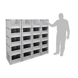 Basicline 600X400X220mm Open End Euro Container , HuntOffice.co.uk on Productcaster.