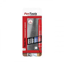 Pentel N50 Permanent Marker Bullet Assorted Pack of 4 , HuntOffice.co.uk on Productcaster.