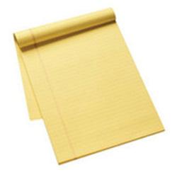 Yellow Legal A4 Pad Perforated Red Margin 50 Pages Pack 10 Q-Connect , HuntOffice.co.uk on Productcaster.