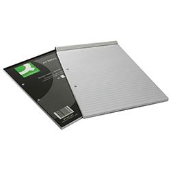 Pack 10 Refill Pad A4 Ruled Feint Punched 2-Hole Head Bound 80 Leaf Q-Connect , HuntOffice.co.uk on Productcaster.