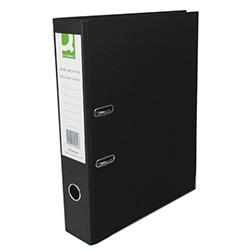 Foolscap Lever Arch Files 70mm Black Pack of 10 Q-Connect , HuntOffice.co.uk on Productcaster.