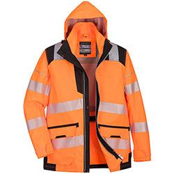 Portwest PW367 PW3 Hi-Vis 5in1 Jacket Orange & Black Medium , HuntOffice.co.uk on Productcaster.