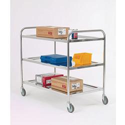 Trolley Pressed Shelf 3 Tier; Overall LxWxH: 600x425x815mm; Tray , HuntOffice.co.uk on Productcaster.