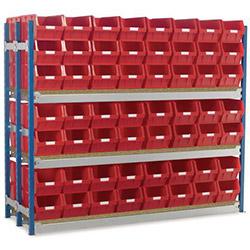 Toprax Longspan H1500Xw1812Xd625mm-Double Initial Bay 112 Red Bins , HuntOffice.co.uk on Productcaster.