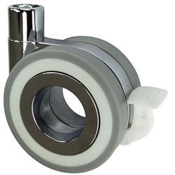 Thread Fixing Twinwheel Braked Furniture Castor 75mm Grey Tyred Wheel 50Kg Load Capacity , HuntOffice.co.uk on Productcaster.