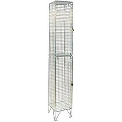 Locker 6mm Dia. Wire Mesh 2 Door Individual D:457mm , HuntOffice.co.uk on Productcaster.