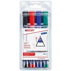 edding 363 Whiteboard Marker Chisel Tip 1-5mm Line Assorted Colours (Pack 4) , HuntOffice.co.uk on Productcaster.