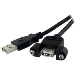 StarTech 1 ft Panel Mount USB Cable A to A , HuntOffice.co.uk on Productcaster.