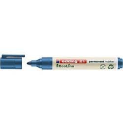 Edding 21 EcoLine Permanent Marker Bullet Tip 1.5-3mm Line Blue (Pack 10) , HuntOffice.co.uk on Productcaster.