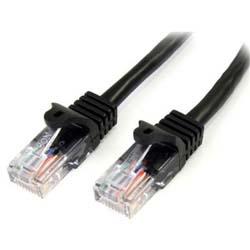 Startech 5m Black Snagless Cat5e UTP Patch Cable , HuntOffice.co.uk on Productcaster.